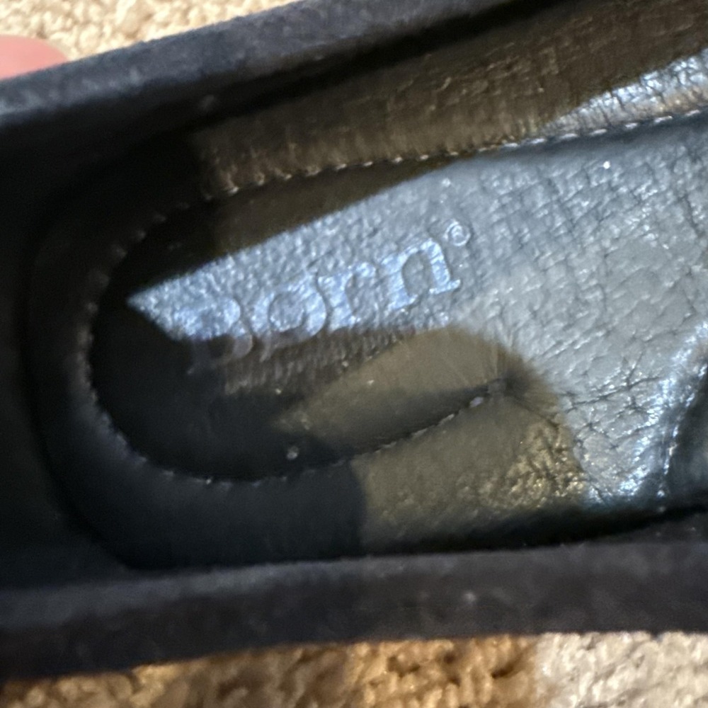 Born Shoes Womens Size 7.5 Blue Suede Driving Loafers Slip On Comfort Casual - Picture 6 of 8